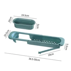 Space Savvy Küche & Esszimmer-Einziehbarer Spülbecken-Organizer – Aufbewahrungslösung zum Abtrocknen von Geschirr