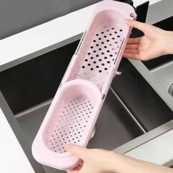 Space Savvy Küche & Esszimmer-Einziehbarer Spülbecken-Organizer – Aufbewahrungslösung zum Abtrocknen von Geschirr