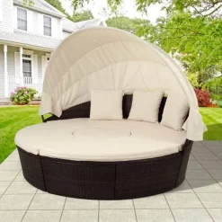 Nomad Gear Camping Im Freien|Outdoor-Artikel-Einziehbares Gartensofa-Set mit Baldachin