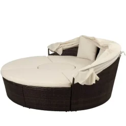 Nomad Gear Camping Im Freien|Outdoor-Artikel-Einziehbares Gartensofa-Set mit Baldachin