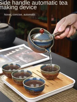 The Cozy Mug Küche & Esszimmer-Einzigartiges bewegliches Teekannenfilterset aus Keramik