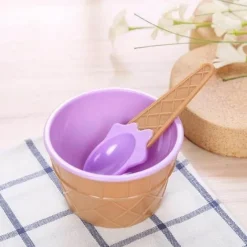Little Nest Küche & Esszimmer-Eiscreme-Schalen-Set zum Schmelzen von Süßigkeiten – lustiges Dessert-Set