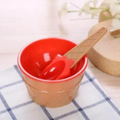 Little Nest Küche & Esszimmer-Eiscreme-Schalen-Set zum Schmelzen von Süßigkeiten – lustiges Dessert-Set