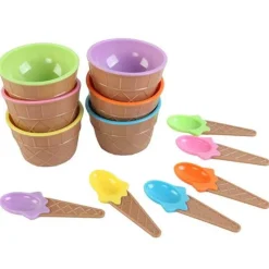 Little Nest Küche & Esszimmer-Eiscreme-Schalen-Set zum Schmelzen von Süßigkeiten – lustiges Dessert-Set