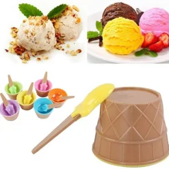 Little Nest Küche & Esszimmer-Eiscreme-Schalen-Set zum Schmelzen von Süßigkeiten – lustiges Dessert-Set