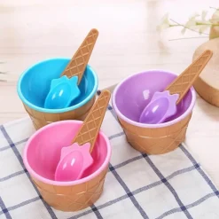 Little Nest Küche & Esszimmer-Eiscreme-Schalen-Set zum Schmelzen von Süßigkeiten – lustiges Dessert-Set