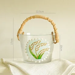 Decor Küche & Esszimmer-Eiskübel aus Bambus – Stilvoller tragbarer Getränkekühler