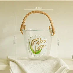 Decor Küche & Esszimmer-Eiskübel aus Bambus – Stilvoller tragbarer Getränkekühler