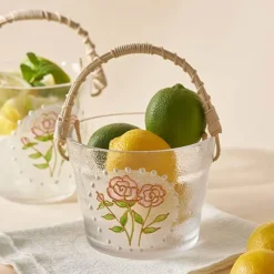 Decor Küche & Esszimmer-Eiskübel aus Bambus – Stilvoller tragbarer Getränkekühler