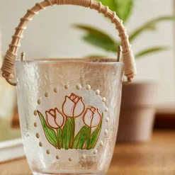 Decor Küche & Esszimmer-Eiskübel aus Bambus – Stilvoller tragbarer Getränkekühler