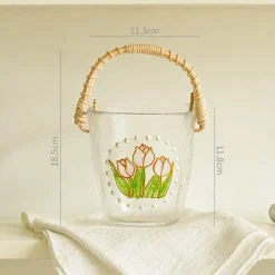 Decor Küche & Esszimmer-Eiskübel aus Bambus – Stilvoller tragbarer Getränkekühler