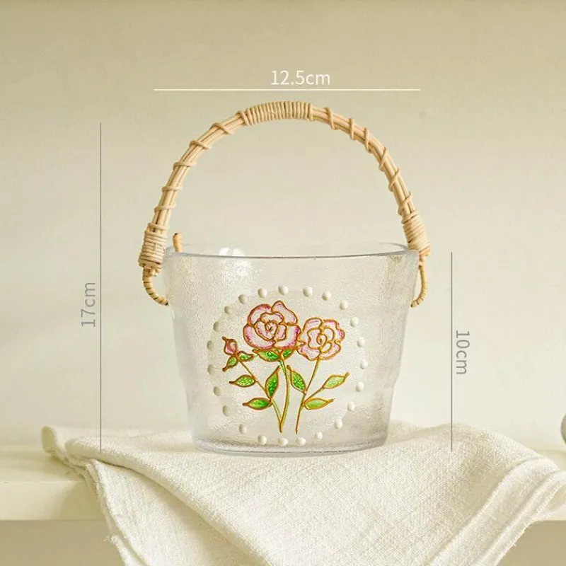 Decor Küche & Esszimmer-Eiskübel aus Bambus – Stilvoller tragbarer Getränkekühler