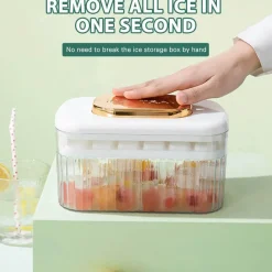 Space Savvy Küche & Esszimmer-Eiswürfelbereiter mit nur einem Druck – Müheloses Eiswürfelbereiten zum einfachen Kühlen
