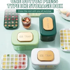 Space Savvy Küche & Esszimmer-Eiswürfelbereiter mit nur einem Druck – Müheloses Eiswürfelbereiten zum einfachen Kühlen