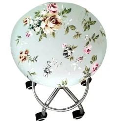 Tom Küche & Esszimmer-Elastischer Stuhlbezug mit Blumenmuster – Stilvoller, schmutzabweisender Schonbezug für Barhocker zu Hause