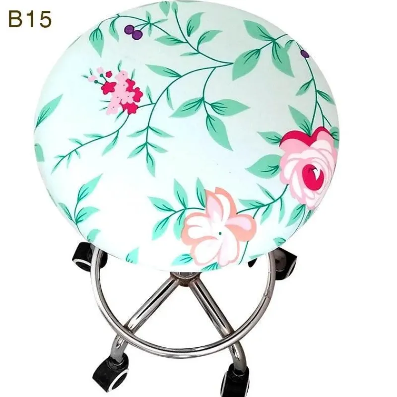 Tom Küche & Esszimmer-Elastischer Stuhlbezug mit Blumenmuster – Stilvoller, schmutzabweisender Schonbezug für Barhocker zu Hause