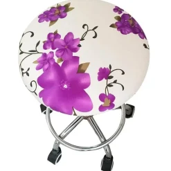 Tom Küche & Esszimmer-Elastischer Stuhlbezug mit Blumenmuster – Stilvoller, schmutzabweisender Schonbezug für Barhocker zu Hause