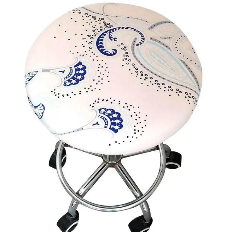 Tom Küche & Esszimmer-Elastischer Stuhlbezug mit Blumenmuster – Stilvoller, schmutzabweisender Schonbezug für Barhocker zu Hause