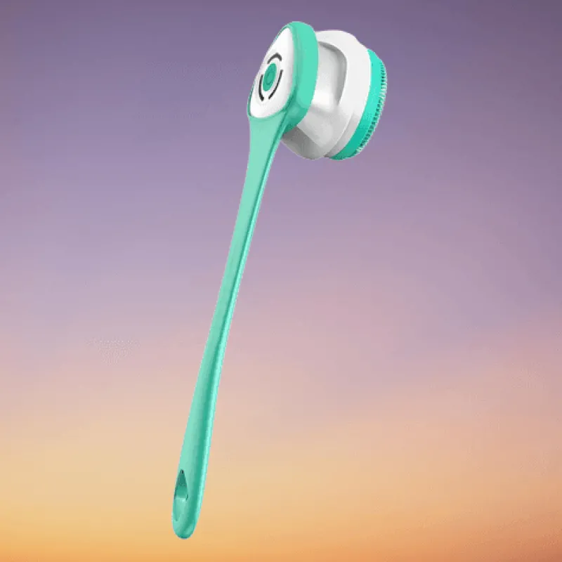 The Blissful Bath Badezimmer-Electric Shower Brush - Long Handle Deep Cleaning Tool