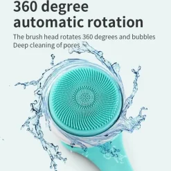 The Blissful Bath Badezimmer-Electric Shower Brush - Long Handle Deep Cleaning Tool