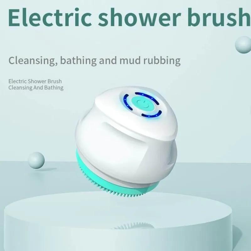 The Blissful Bath Badezimmer-Electric Shower Brush - Long Handle Deep Cleaning Tool