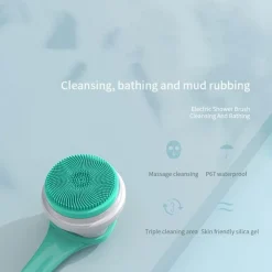 The Blissful Bath Badezimmer-Electric Shower Brush - Long Handle Deep Cleaning Tool