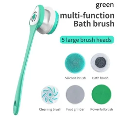 The Blissful Bath Badezimmer-Electric Shower Brush - Long Handle Deep Cleaning Tool