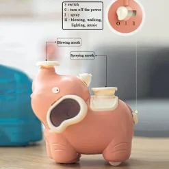 The Decor Haven Babyspielzeug-Elefanten-Luftbefeuchter – Musikalisches Schwebeball-Design