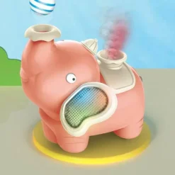 The Decor Haven Babyspielzeug-Elefanten-Luftbefeuchter – Musikalisches Schwebeball-Design