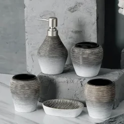 Serene Splash Badezimmer-Elegant Bathroom Accessories Set - Modern Bath Essentials