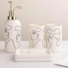 The Bath Nook Badezimmer-Elegant Line Drawing Bathroom Set - Stylish Home Decor Essentials