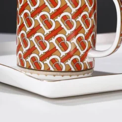 The Bath Nook Badezimmer-Elegant Red Gilt Ceramic Bathroom Set - Stylish Bath Accessories