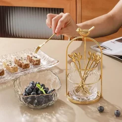 Space Savvy Küche & Esszimmer-Elegante Aufbewahrungsdose für Dessertgabel und -löffel – luxuriöser Küchen-Organizer