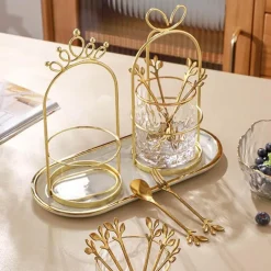 Space Savvy Küche & Esszimmer-Elegante Aufbewahrungsdose für Dessertgabel und -löffel – luxuriöser Küchen-Organizer