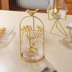 Space Savvy Küche & Esszimmer-Elegante Aufbewahrungsdose für Dessertgabel und -löffel – luxuriöser Küchen-Organizer