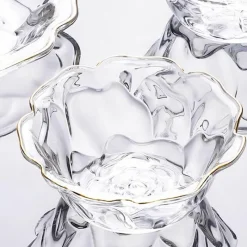 Elegance at the Table Küche & Esszimmer-Elegante Blumenschale aus Glas – dekorative Schale für den Mittelpunkt