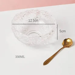 Elegance at the Table Küche & Esszimmer-Elegante Blumenschale aus Glas – dekorative Schale für den Mittelpunkt