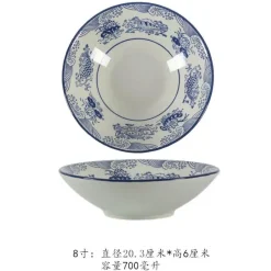 Elegance at the Table Küche & Esszimmer-Elegante Fischschale aus Keramik – perfekt für Suppenreis und Serviergerichte