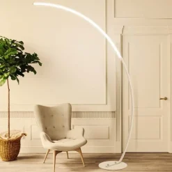 The Gilded Nest Beleuchtung-Elegante geschwungene LED-Eck-Stehleuchte