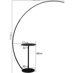 The Gilded Nest Beleuchtung-Elegante geschwungene LED-Eck-Stehleuchte