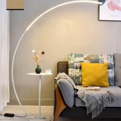 The Gilded Nest Beleuchtung-Elegante geschwungene LED-Eck-Stehleuchte