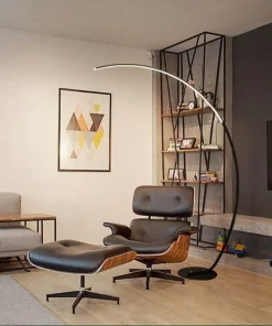 The Gilded Nest Beleuchtung-Elegante geschwungene LED-Eck-Stehleuchte