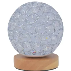 Illuminate Home Beleuchtung-Elegante Glas-Schreibtischlampe - Hohlkristall-Tischleuchte