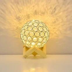 Illuminate Home Beleuchtung-Elegante Glas-Schreibtischlampe - Hohlkristall-Tischleuchte