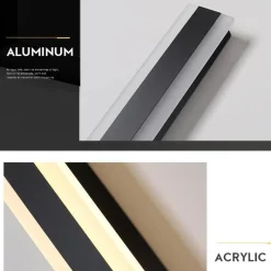 Willow u0026 Whim Beleuchtung-Elegante LED-Wandleuchte – Langes Streifendesign für modernes Dekor