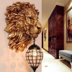 Glow Haven Beleuchtung-Elegante Löwen-Wandlampe – Tier-Wandleuchte