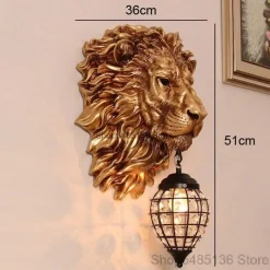 Glow Haven Beleuchtung-Elegante Löwen-Wandlampe – Tier-Wandleuchte