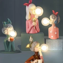 Glow u0026 Shade Beleuchtung-Elegante Tischlampe aus Kunstharz – Stilvolle Schlafzimmerbeleuchtung für Mädchen