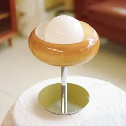 Bright Accents Beleuchtung-Elegante Tischlampen aus Glas – Dekorative Eierkuchenbeleuchtung