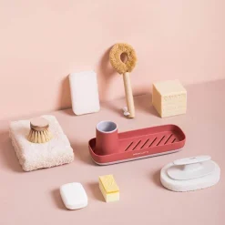 The Decor Haven Küche & Esszimmer-Eleganter bunter Schwammhalter, stilvoller Küchenorganizer